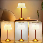 Elara Cordless Pleated Lamp
