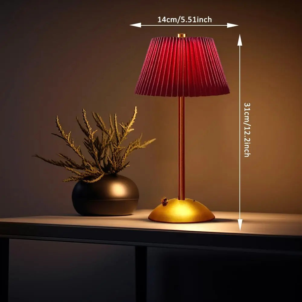 Elara Cordless Pleated Lamp