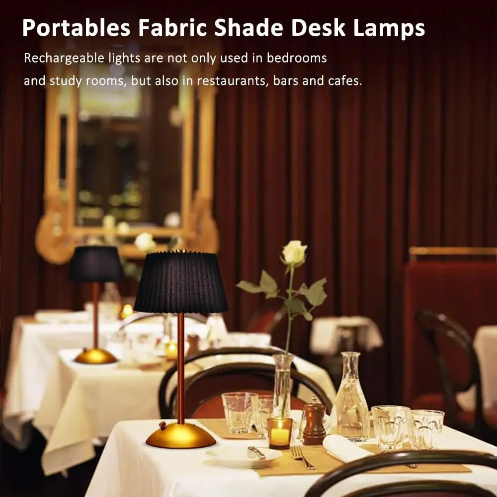 Elara Cordless Pleated Lamp