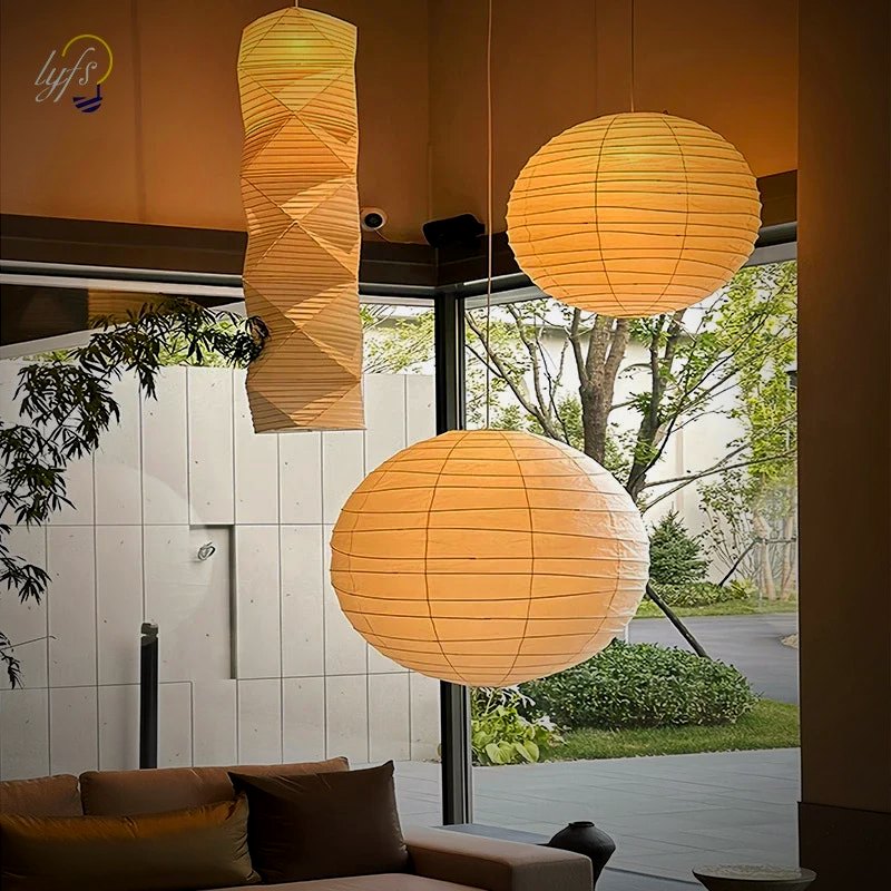 Kumo Japanese Paper Pendant Light