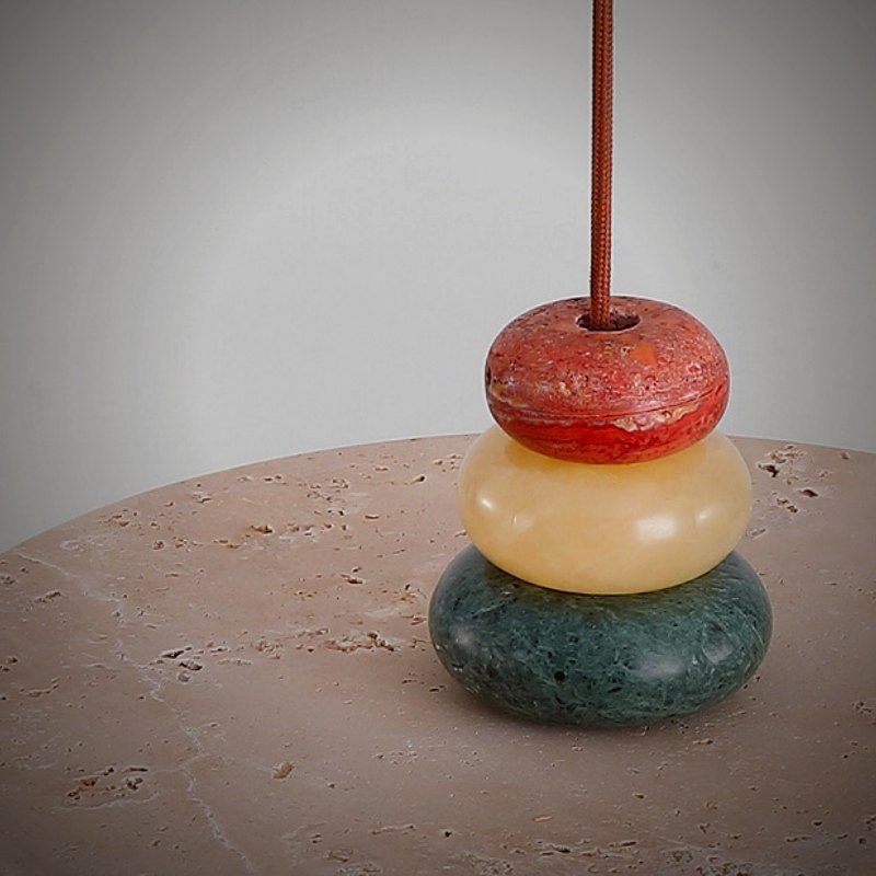 Mesa Travertine Disc Pendant Light