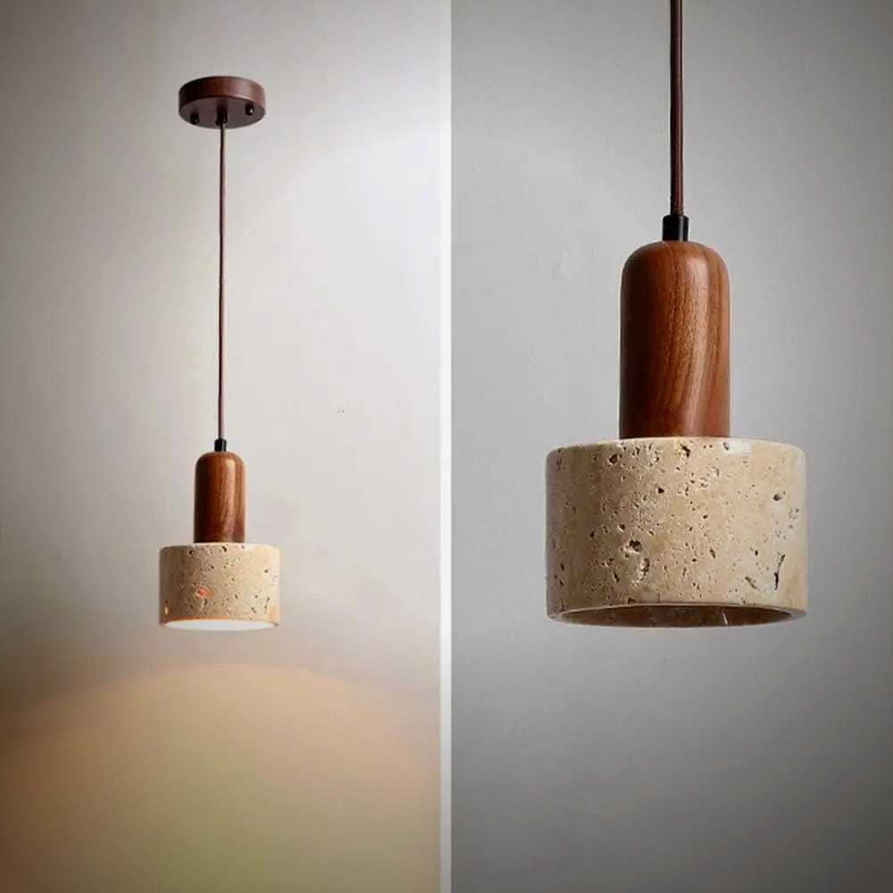 Sena Travertine Stone Pendant Light