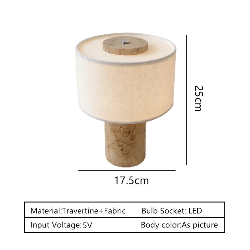 Siena Cordless Stone Lamp