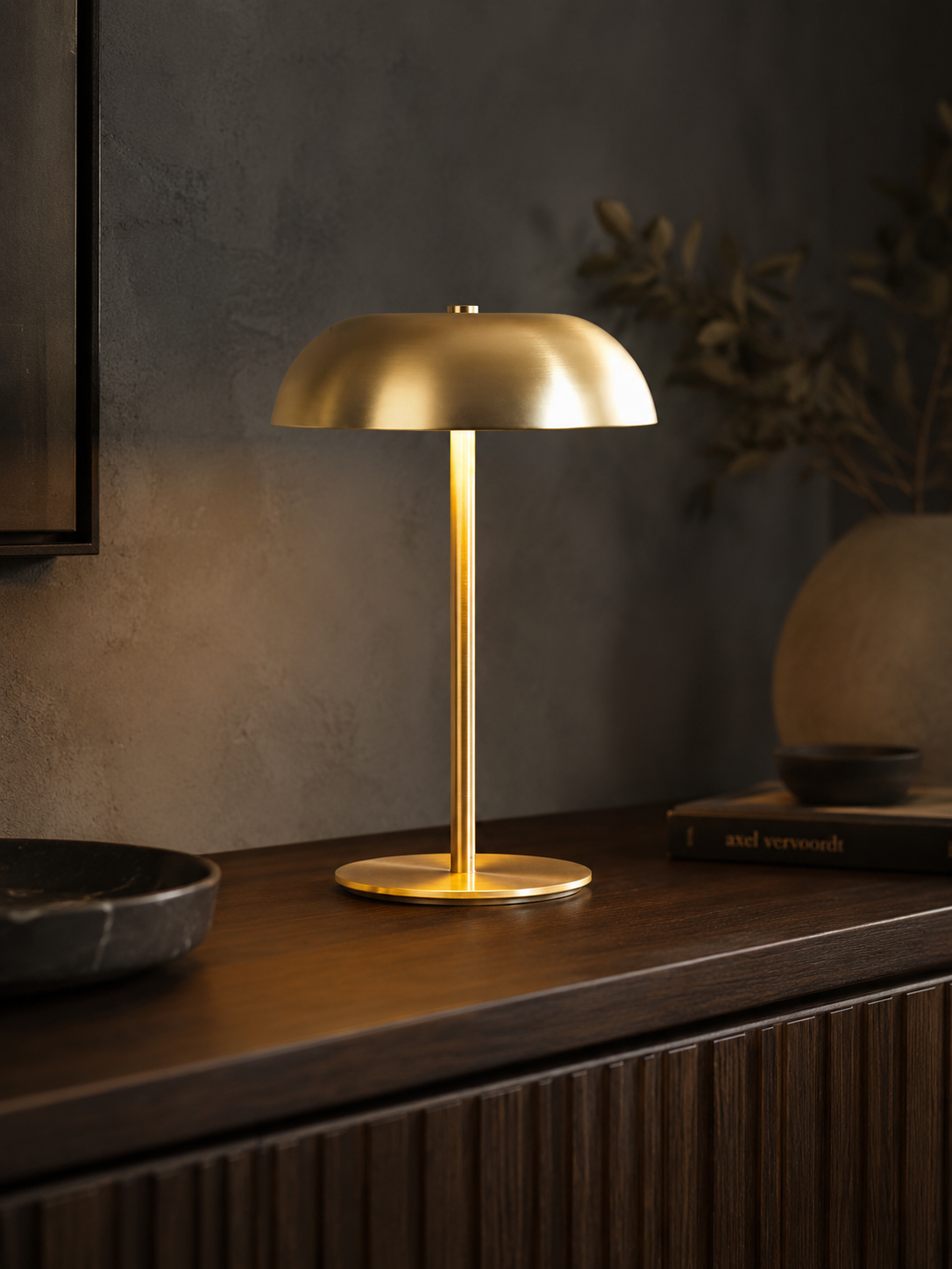 Sol Brushed Metal Cordless Table Lamp