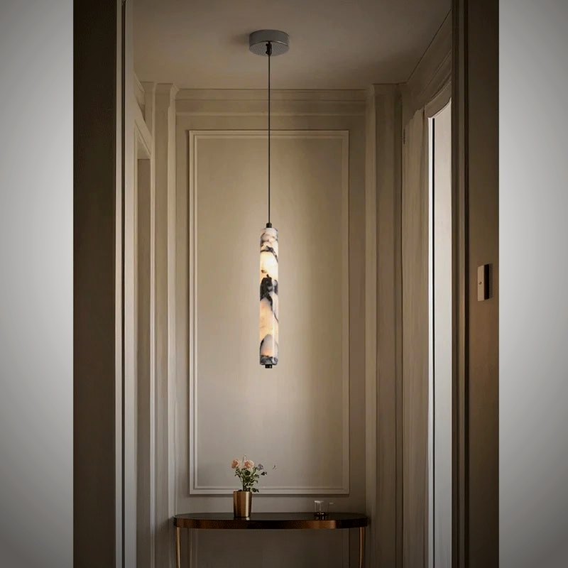 Stele Alabaster Stone Pendant Light