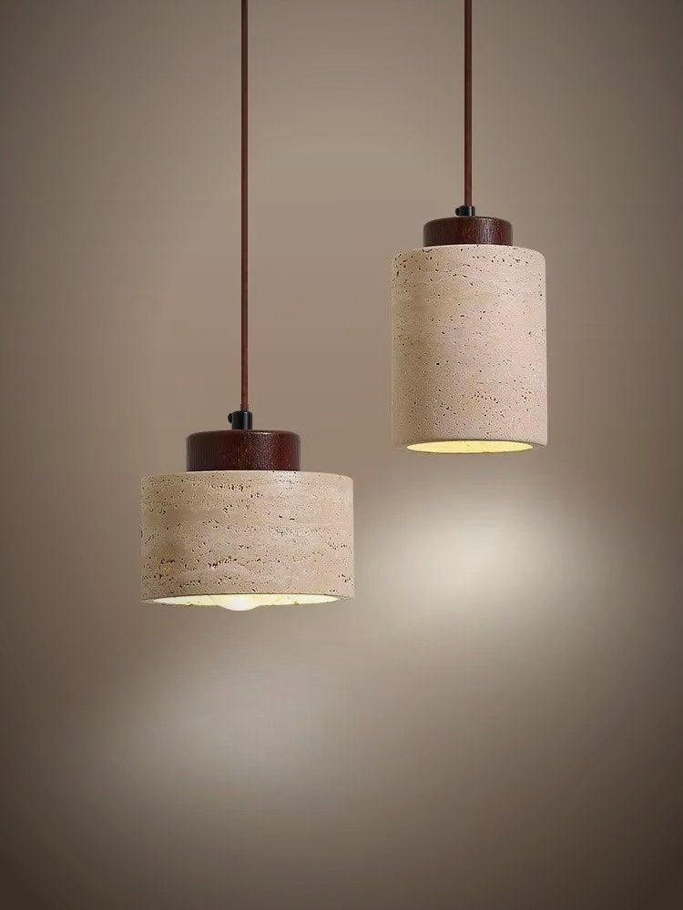 Suna Travertine Stone Pendant Light