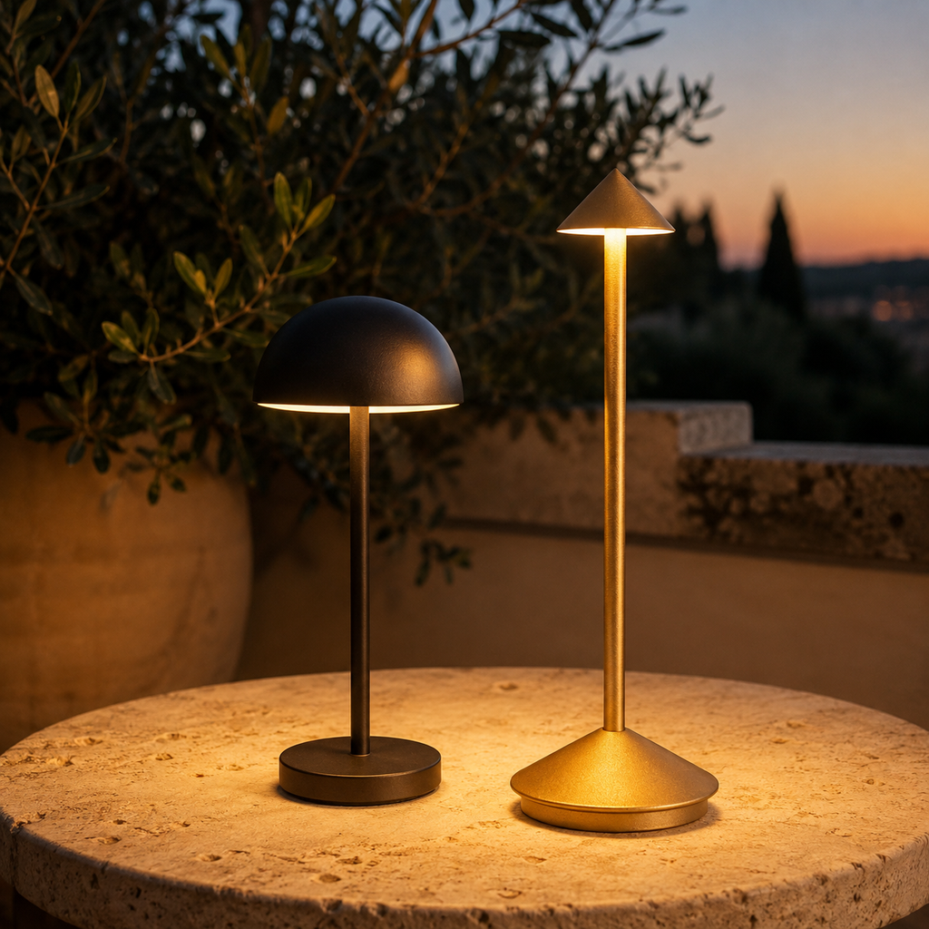 The Dusk Pair Outdoor Cordless Lamp Set