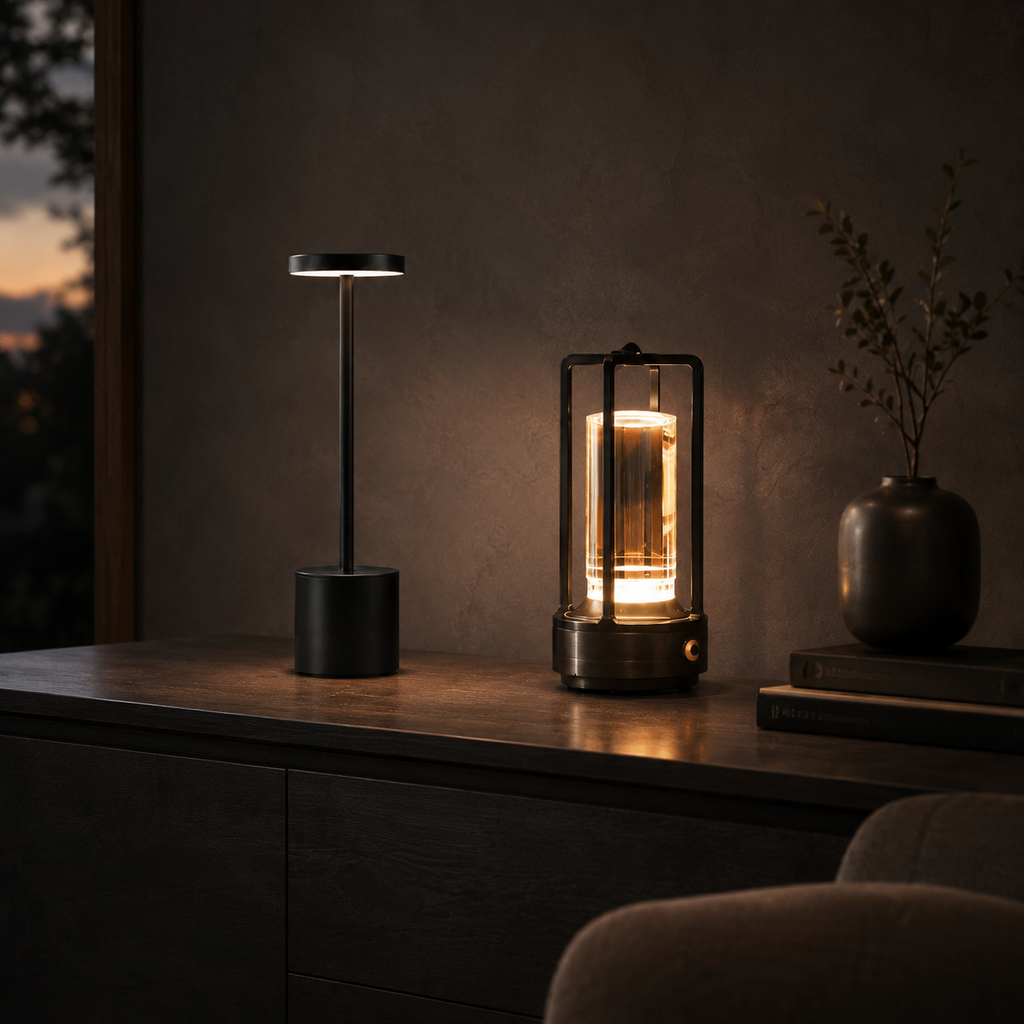The Evening Set Cordless Table Lamp Pair