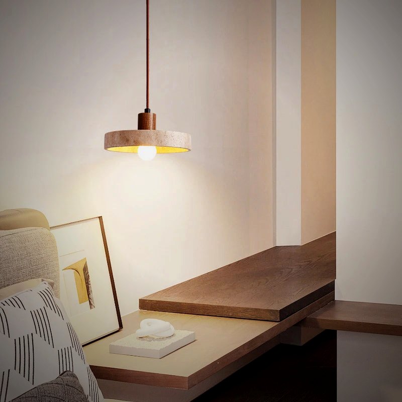 Tora Travertine Stone Pendant Light