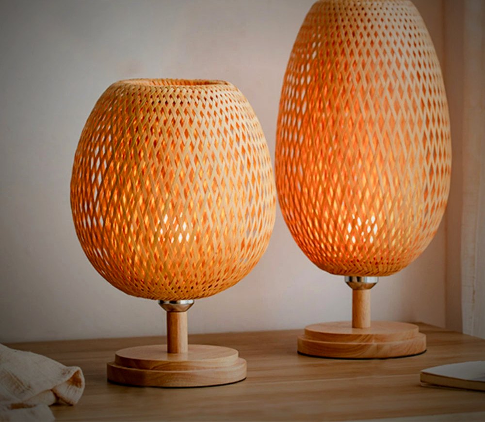 Willow Woven Bamboo Table Lamp
