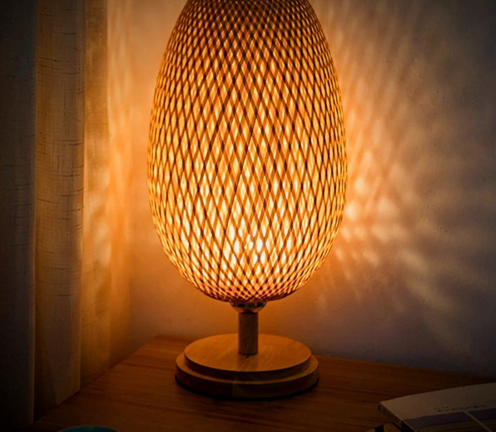 Willow Woven Bamboo Table Lamp