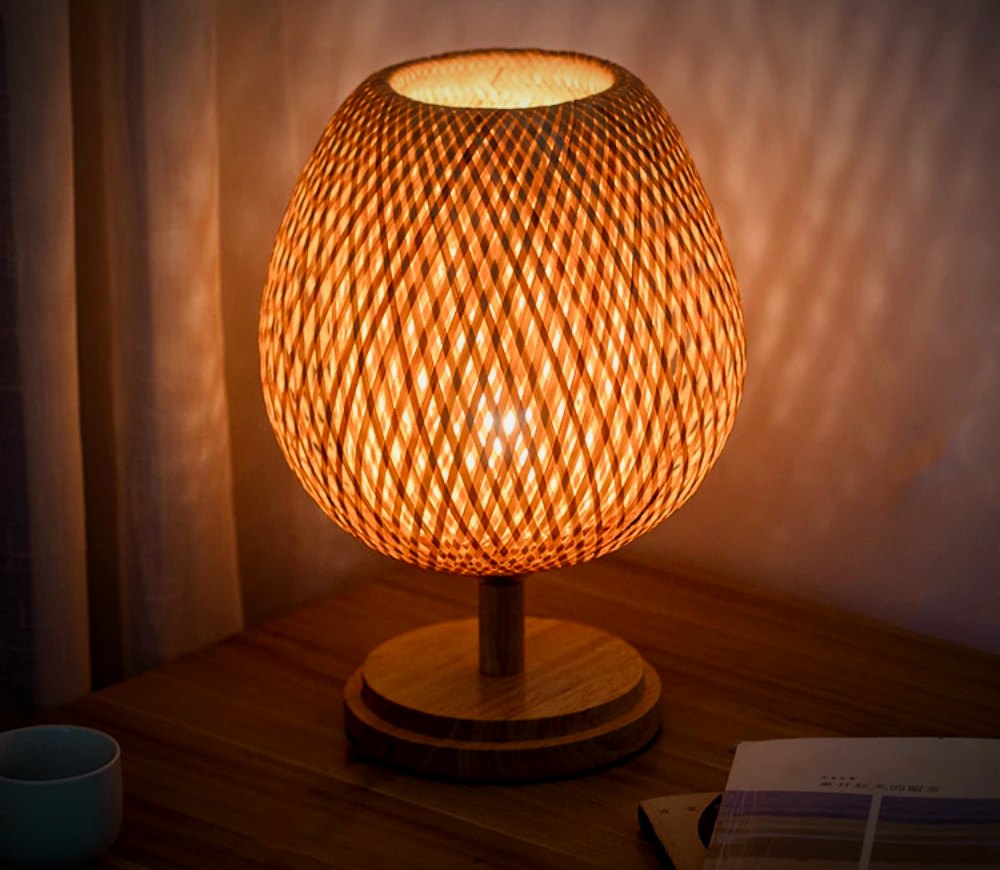 Willow Woven Bamboo Table Lamp