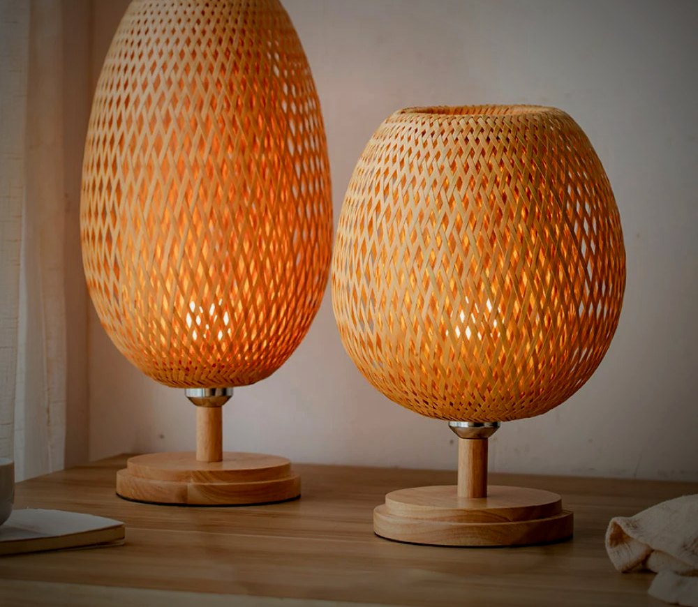 Willow Woven Bamboo Table Lamp